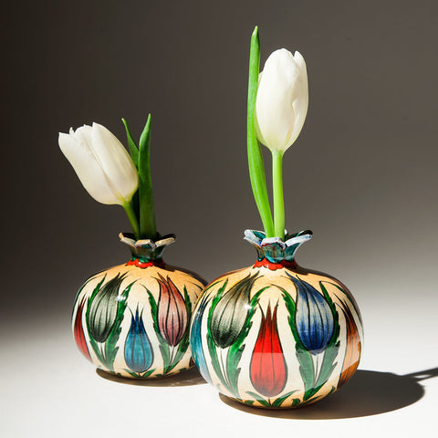 Large Ceramic Pomegranate - Hand Painted