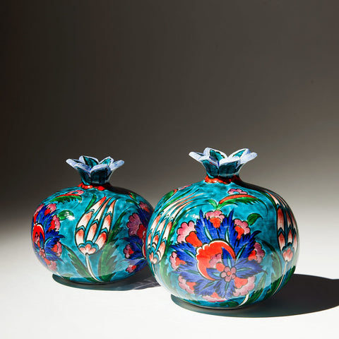 Small Ceramic Pomegranate - Hand Painted