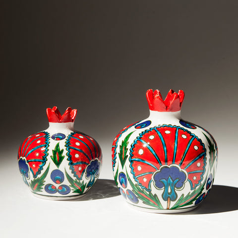 Small Ceramic Pomegranate - Hand Painted