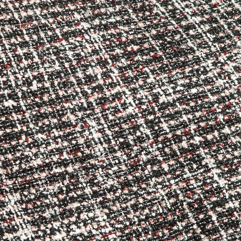 Bouclé with Burgundy Throw
