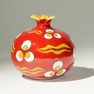 Large Ceramic Pomegranate - Hand Painted
