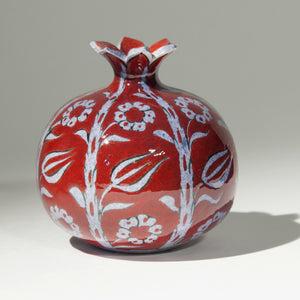 Large Ceramic Pomegranate - Hand Painted