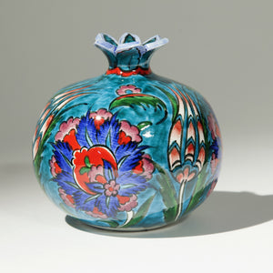 Large Ceramic Pomegranate - Hand Painted