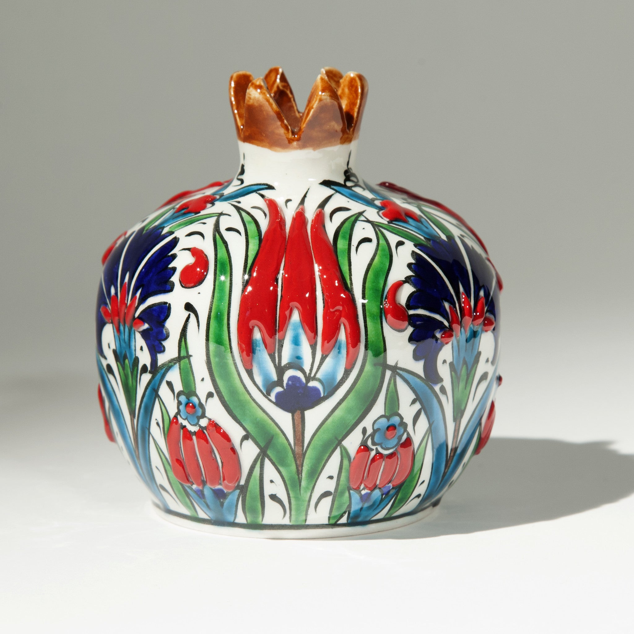 Large Ceramic Pomegranate - Hand Painted