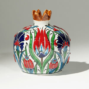 Large Ceramic Pomegranate - Hand Painted