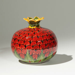 Medium Ceramic Pomegranate - Hand Painted
